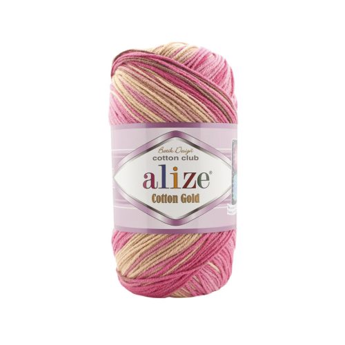 Alize Cotton Gold 7829 ciklámen-bézs-barna árnyalatok
