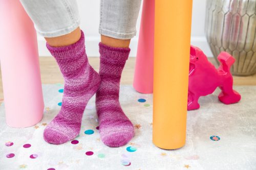 Hot Socks Malcesine 4 szálas zoknifonal 01 fukszia színátmenetes