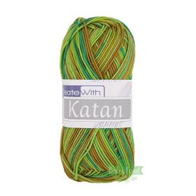 KATAN multikolor 528 zöld-mustár-smaragd