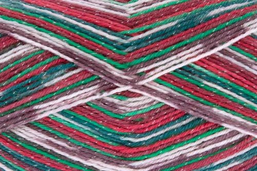 Hot Socks XMAS 4 szálas zoknifonal csillogó ezüst szállal