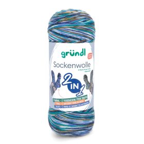 Sockenwolle 2 in 1 (06) kék-krém-alma-lazac