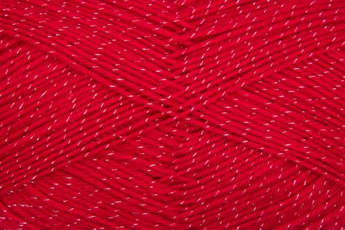 Hot Socks XMAS uni, piros, 4 szálas zoknifonal csillogó szállal