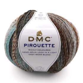 DMC Pirouette 801 szürke-barna világoskék-rózsaszín