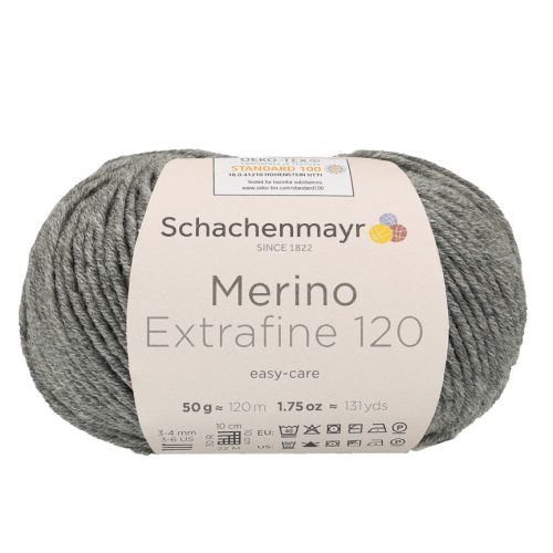 Merino Extrafine 120 (00192) közepes szürke