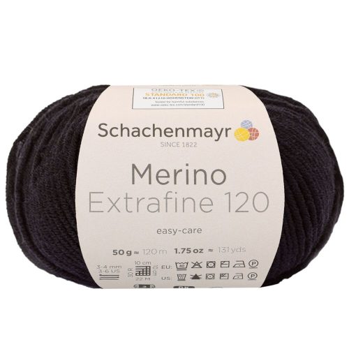 Merino Extrafine 120 (00199) fekete