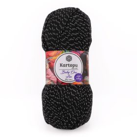 Baby One Lux K940-GÜ fekete, ezüst csillogó szállal