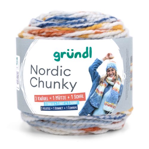 Nordic Chunky 5 kék-curry-sárga-natúr